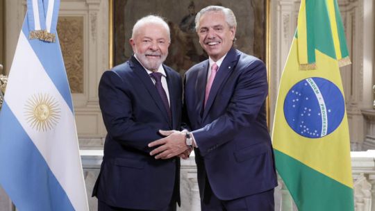Alberto Fernández junto a Lula Da Silva