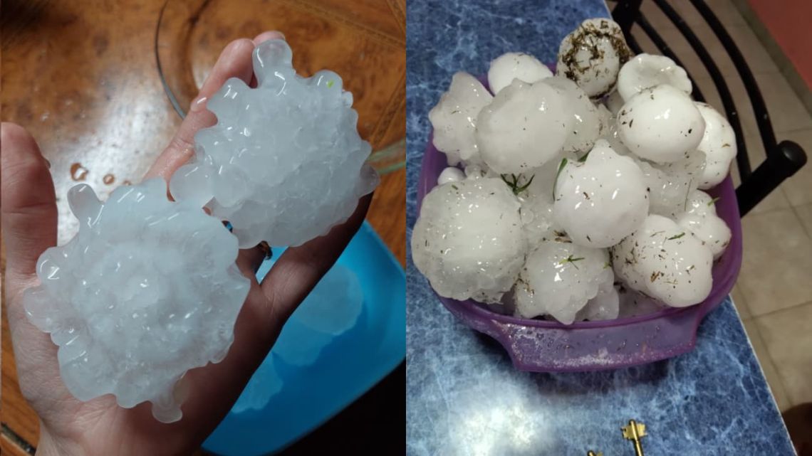 Violento temporal en San Luis: heridos por la caída de granizo del tamaño de pelotas de tenis