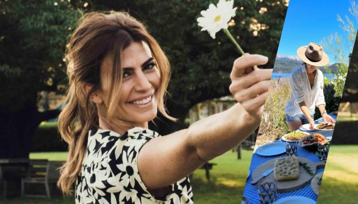 Juliana Awada preparó un picnic gourmet y saludable para su familia: focaccia, palta y hojas verdes