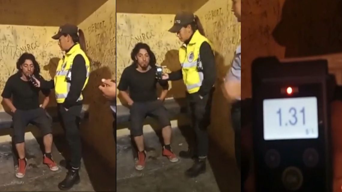 Images of Facundo Jones Huala being arrested in El Bolsón in January 2023.