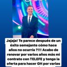 Santiago del Moro habló sobre su continuidad en Telefe y su posible regreso a la actuación