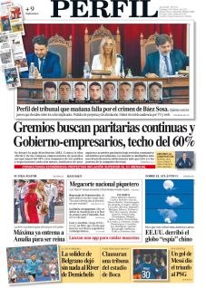 La tapa del Diario PERFIL de este domingo 5 de febrero de 2023