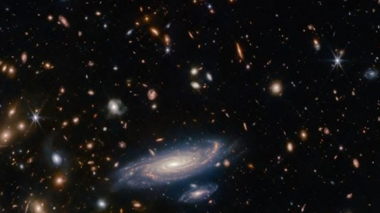 The James Webb Space Telescope discovered a distant spiral galaxy