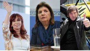 Cristina Kirchner, Patricia Bullrich y Javier Milei g_20230208