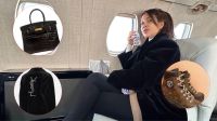 Wanda Nara llegó a Milán en avión privado, vestida por Saint Laurent, Louis Vuitton y Hermes