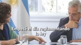Alberto Fernández, en el video de gestión que publicó este viernes 10 de febrero.
