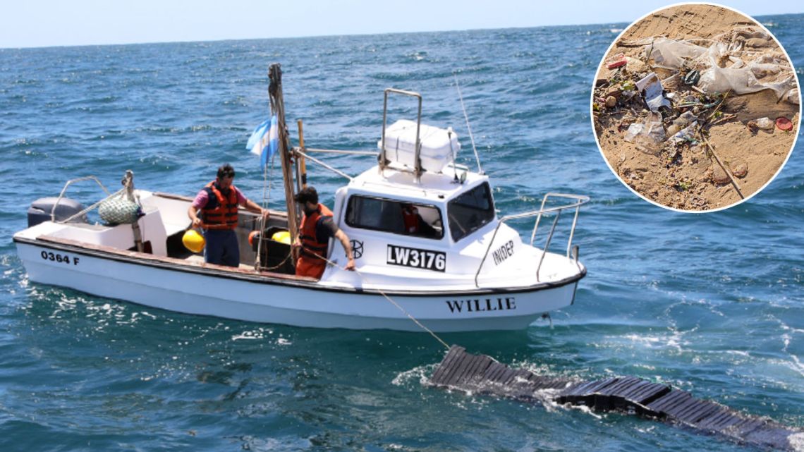 They use satellite images to detect the presence of plastic waste in the Argentine Sea