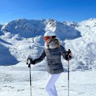 Valeria Mazza disfruta del esquí y su familia en altas montañas de Courchevel