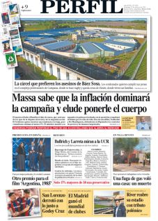 La tapa del Diario PERFIL de este domingo 12 de febrero de 2023