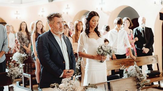 Así fue la boda de Milo Lockett con Luciana Vernet: se casaron después de 12 años de convivencia