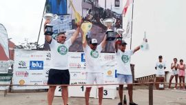 El podio 2023 del torneo más importante y multitudinario de aguas abiertas de la Argentina.