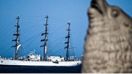 El emblemático buque escuela argentino se encuentra en Mar del Plate
