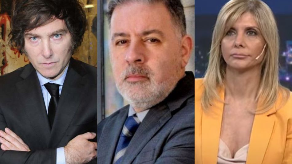Milei y periodistas