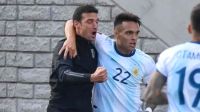 Lionel Scaloni y Lautaro Martínez