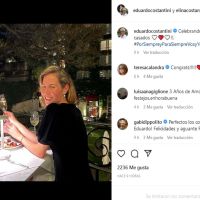 Elina Fernández y Eduardo Costantini celebraron tres años de casados despejando los rumores de crisis