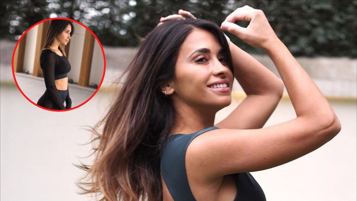 Antonela Roccuzzo generó tendencia con su Total black look para pilates ...