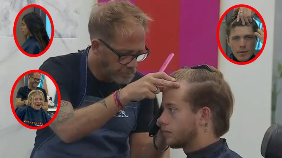 Rodolfo Castañares, el papá de Nacho, le cortó el pelo a los participantes de Gran Hermano