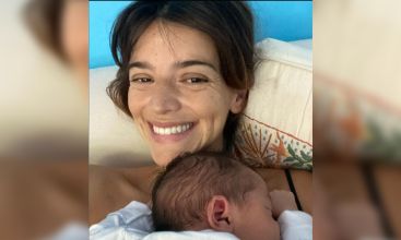 Calu Rivero y su hijo Tao de la Rúa