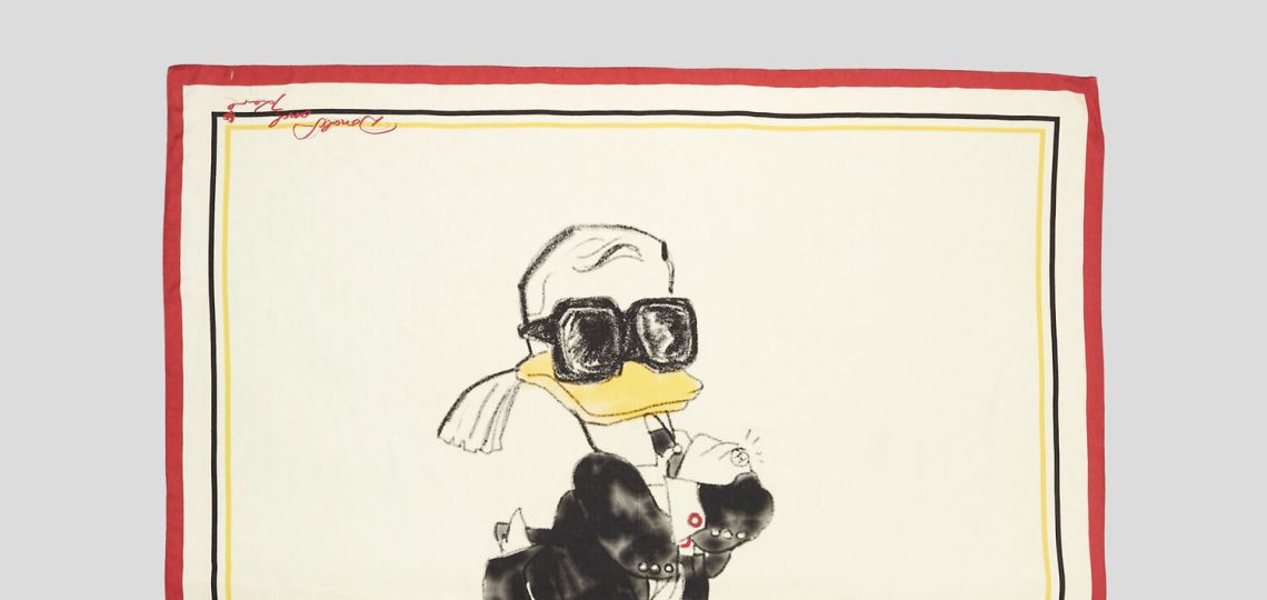 Karl Lagerfeld celebra los 100 años de Disney con su boceto del Pato Donald