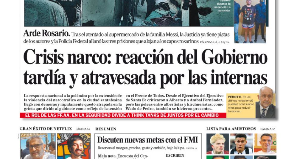 La tapa del Diario PERFIL de este sábado 4 de marzo de 2023