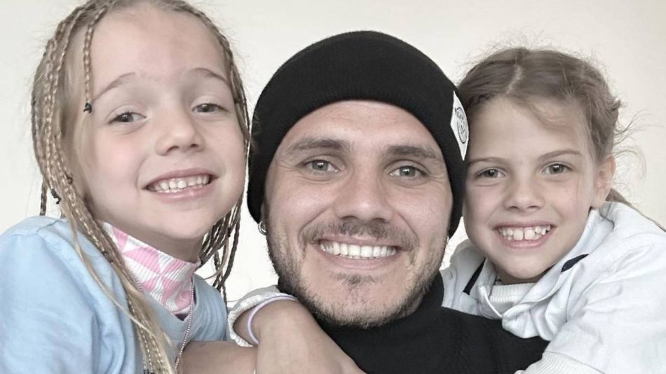 Mauro Icardi tuvo una velada especial con sus hijas: "Mis chicas"