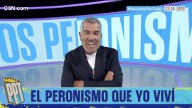Dady Brieva conduciendo "Peronismo para todos".