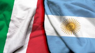 Bandera de Italia y Argentina 20230306
