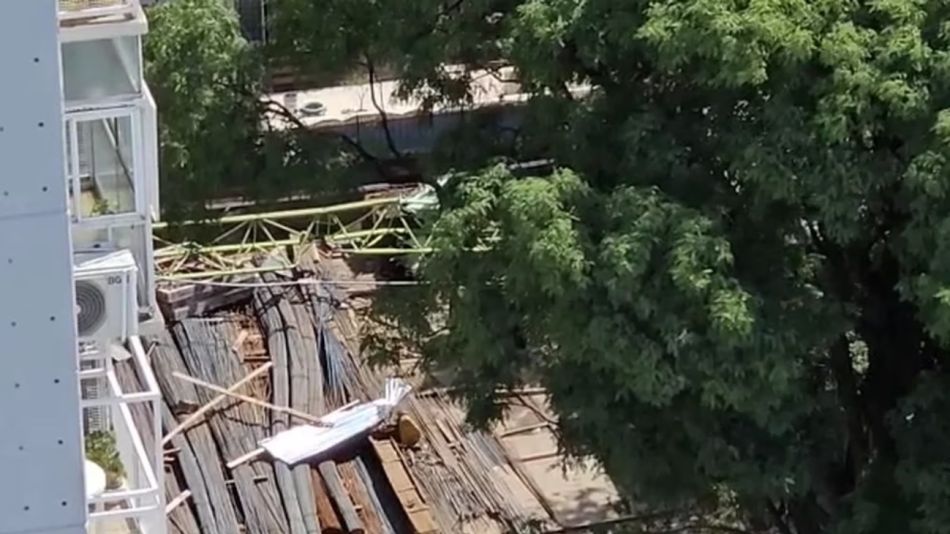 Accidente de grúa en Vicente Lopez