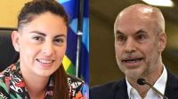 Ayelen Mazzina y Horacio Rodríguez Larreta