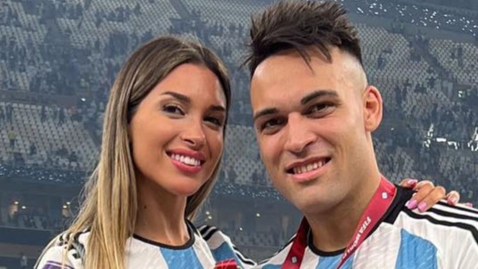 Lautaro Martínez y Agustina Gandolfo