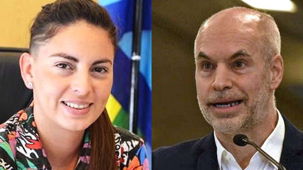 Ayelen Mazzina y Horacio Rodríguez Larreta