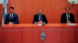 Los jueces del TOF 2 Andres Basso, Jorge Luciano Gorini y Rodrigo Giménez Uriburu. 