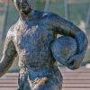 Estatua de Juan Manuel Fangio en el museo de Mercedes-Benz en Alemania