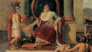 Napoleón le da el Código Civil a la Diosa Roma
