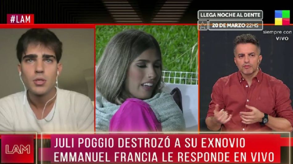 Gran Hermano: Emmanuel Francia, exnovio de Julieta Poggio rompió el silencio