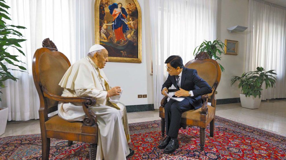 El Papa Francisco, en la entrevista con Jorge Fontevecchia.