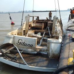 El Gitano naufragó en 2022, gracias al trabajo especializado se lo rescató en pocos días.