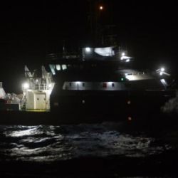 El encuentro entre el buque de la Armada Argentina y el “Víctor Angelescu” se produjo en las últimas horas del viernes 9 a una distancia de 350 millas náuticas,