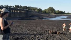 La falta de lluvias dejó el embalse sin nada de agua.
