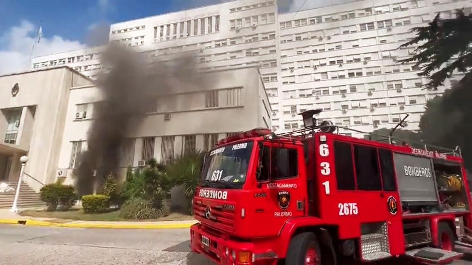 Incendio en el hospital militar