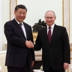 El presidente ruso, Vladímir Putin, se reúne con el presidente de China, Xi Jinping, en el Kremlin, en Moscú, Rusia. | Foto:SERGEI KARPUKHIN / SPUTNIK / AFP