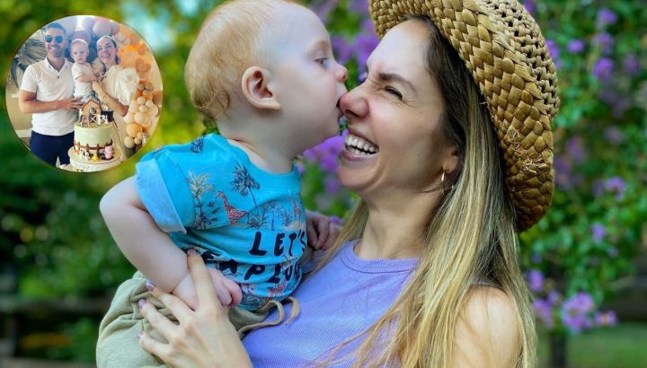 Julieta Nair Calvo: la fiesta temática de granja por el primer cumpleaños de su hijo Valentino
