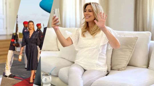 El sofisticado look en seda de Fabiola Yáñez para su arribo a República Dominicana: 