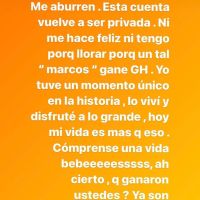 Marianela Mirra habló de Marcos como ganador de Gran Hermano y desató su bronca