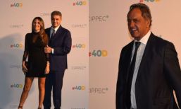 Jorge Macri junto a su esposa María Belén Ludueña, y Daniel Scioli