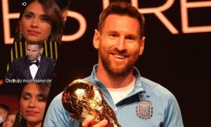 El meme viral de Antonela Roccuzzo luego de que Lionel Messi dijera "Fulbo" en el homenaje a la Selección Argentina