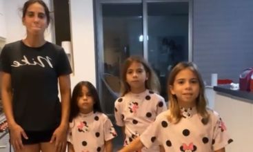 Cinthia Fernández y sus hijas