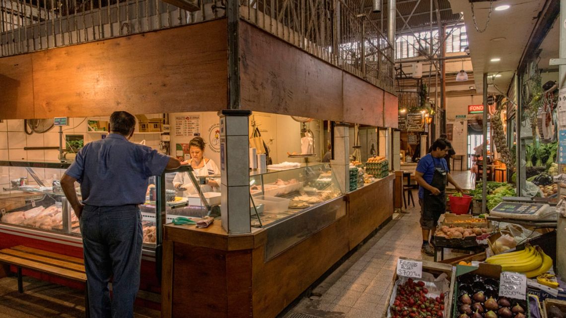 A butcher shop in the Mercado de San Telmo in Buenos Aires on Wednesday, March 29, 2023. 