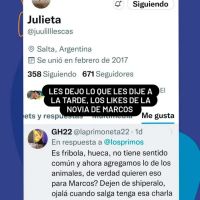 Julieta Illescas, la novia Marcos Ginocchio de Gran Hermano, cuestionó a Julieta Poggio 