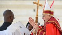 El Papa Francisco durante la misa de Ramos